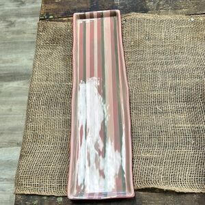 Studio B pink striped serving tray